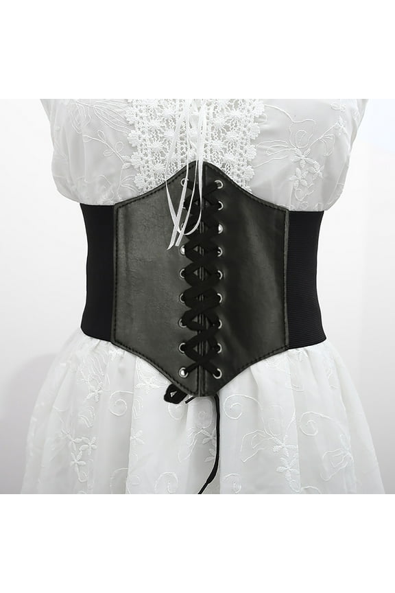 Dresses For Women 2023 Back to School Sun Dresses Women Summer Casual Women Wrap Waist Belt Slimming Body Shaper Plus Size Waist Trainer Shapeware Black