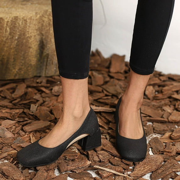 Kayannuo Fall Shoes for Women Loafers Women Shoes Women's Summer Candy Color Light Mouth Low Top Shoe Cover Feet Thick Heels