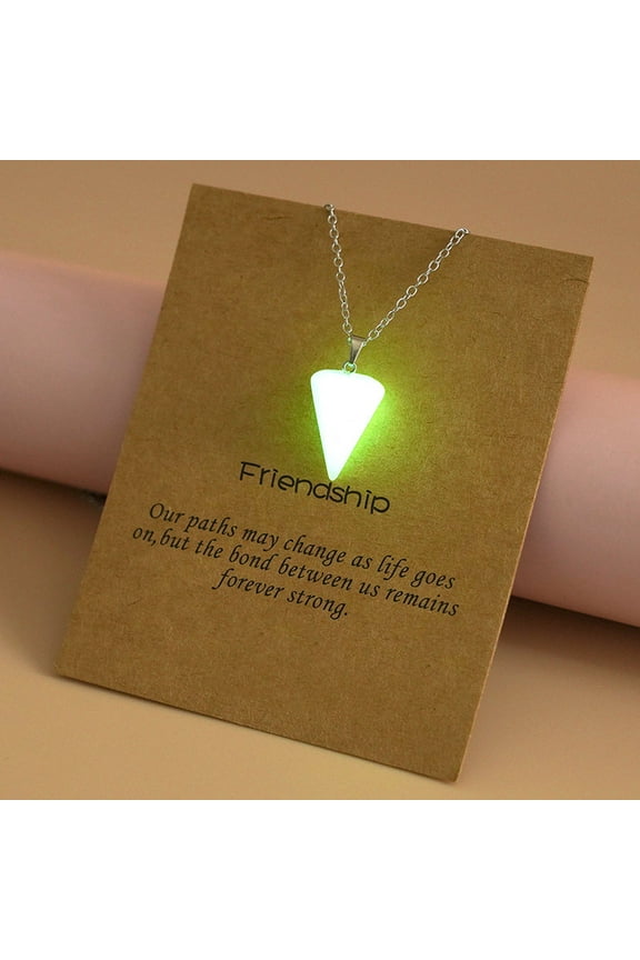 Graduation Decorations Luminous Fluorescent Crystal Necklaces In The Dark Crystal Pendant Necklaces Hexagonal Stone Chain Necklaces Christmas Present Graduation Gifts for Her ()