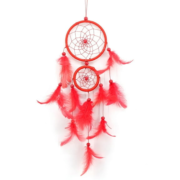 Kayannuo Home Decor Christmas Handmade Lace Dream Catcher Feather Bead Hanging Decoration Ornament Gift Room Decor
