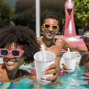 Kayannuo Home Essentials Water Cup Summer Students High Value Large Capacity Double-layer Plastic Straw Cup Girls Cute With A Straw Gifts for Women and Men( White)