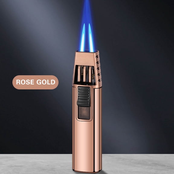Kayannuo Home Essentials Windproof Straight Torch Blue Flame Lighter Butane Torch Turbine Torcher Inflatable Gas Windproof Lighter Refillable Butane Lighter For Outdoor BBQ Baking