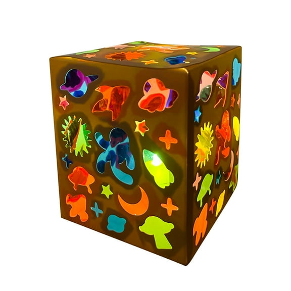 Kayannuo Kids Christmas Gifts Lantern Children's Light And Shadow Game Kindergarten DIY Production Portable Projection Lamp Material Bag