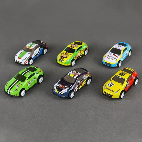 Kayannuo Kids Toys 6pc Iron Shell Toy Car Alloy Graffiti Sliding Back Mini Iron Car Toddler Toys Gifts