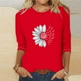thumbnail image 1 of Kayannuo Long Sleeve Womens Tops Clearance Graphic Tees Women Women's Fashion Printed T-shirt 3/4 Sleeves Blouse Round Neck Casual Tops, 1 of 3