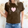 thumbnail image 1 of Kayannuo Love Heart Printed Tee Shirts for Women Valentine's Day Womens T Shirts Women's Love Printed Short Sleeved T-shirt Top Short Sleeved Round Neck Top/Shirt, 1 of 5
