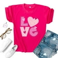 thumbnail image 1 of Kayannuo Love Heart Printed Womens Tees Valentine's Day T Shirts for Women Women's Love Printed Short Sleeved T-shirt Top, 1 of 4