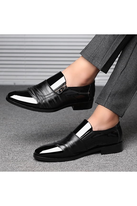 Mens Dress Shoe Back to School Prom Mens Shoes New Large Size Men's Business Leather Shoes Pointed Toe Men's Shoes Casual Loafers