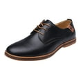 thumbnail image 1 of Kayannuo Mens Dress Shoe Back to School Prom Mens Shoes Men's Fashion Casual Solid Lace Up Leather Wedding Shoes Male Business Shoes, 1 of 7