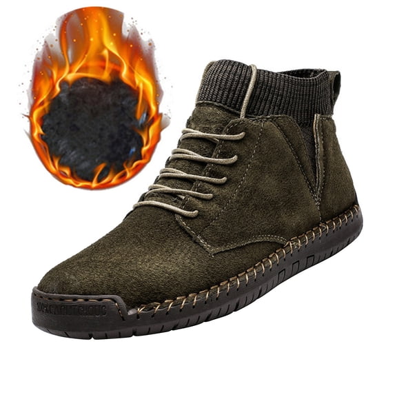 Kayannuo Mens Dress Shoe Back to School Prom Mens Shoes Retro Combat Boots Men's Casual Shoes Breathable Socks Locomotive Tooling Shoe