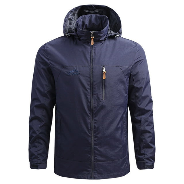 Kayannuo Mens Rain Jackets Waterproof with Hood Clearance Winter