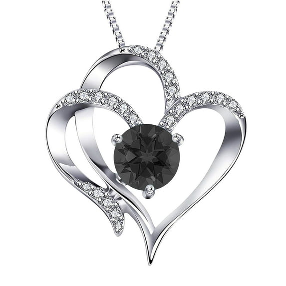 Kayannuo Necklaces Birth Month Birthstone Necklace For Women s, Alloy Heart Necklace Pendant Mother Daughter Necklace Birthday Jewelry Gifts For Ladies Mom Grandma Teens With Birthday