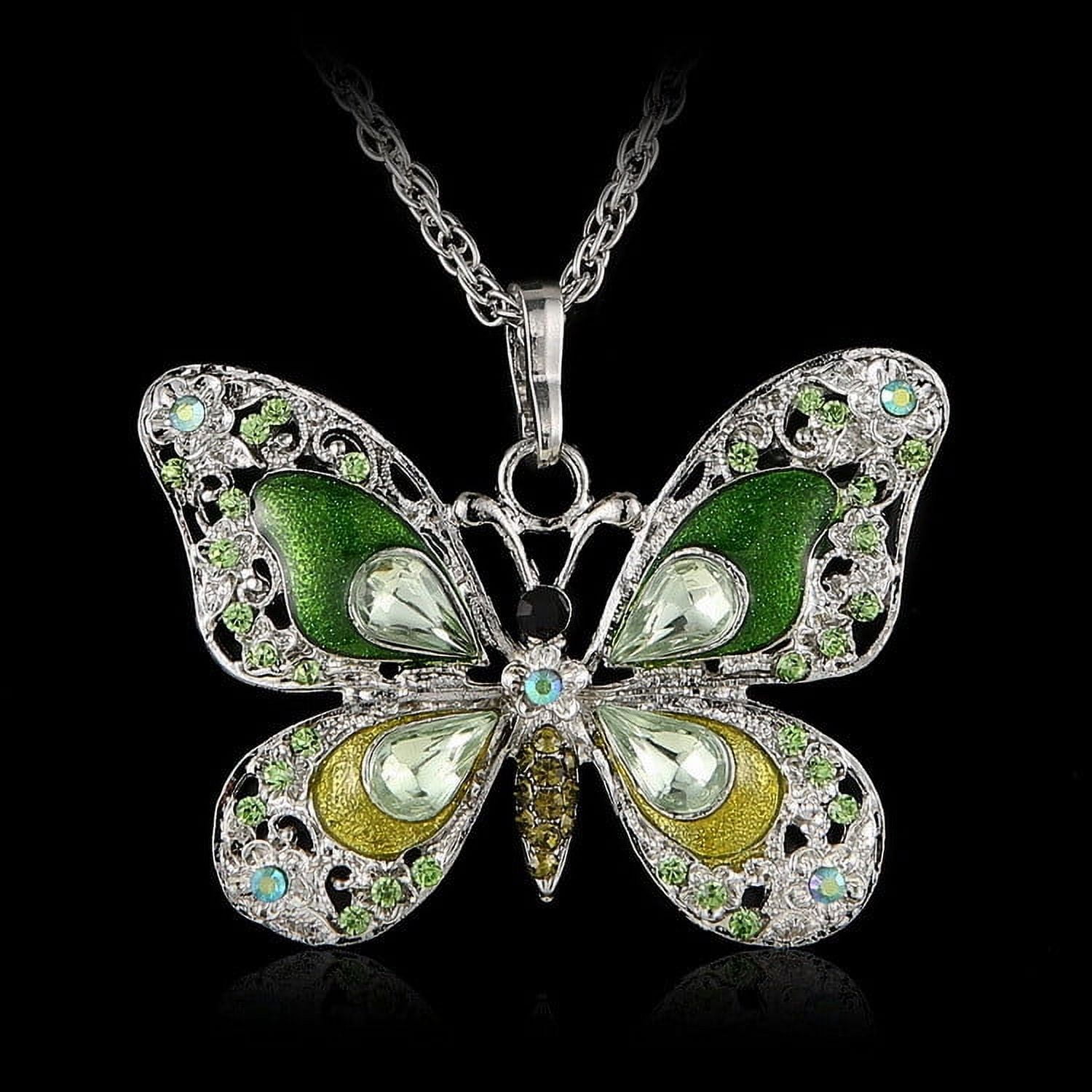 Butterfly Necklace Amethyst & Diamonds Sterling Silver | Kay
