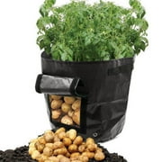 Kayannuo Planters for Outdoor Plants Pots Potato Grow Planter PE Container Bag Pouch Root Plant Growing Pot Side Window