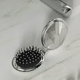 thumbnail image 1 of Kayannuo Purse Hair Brush with Mirror - Mini Portable Folding Design for Travel & Backpack - 4 Inch - Pink/Black, 1 of 9