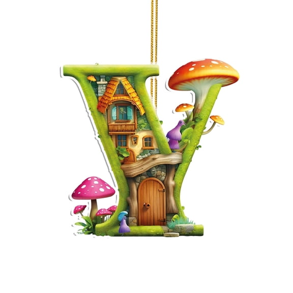 Kayannuo Ramadan Decorations for Home English 26 Letters Flying Baby Small Pendant Flat Acrylic Car Pendant Home Decoration Pendant Easter Decorations