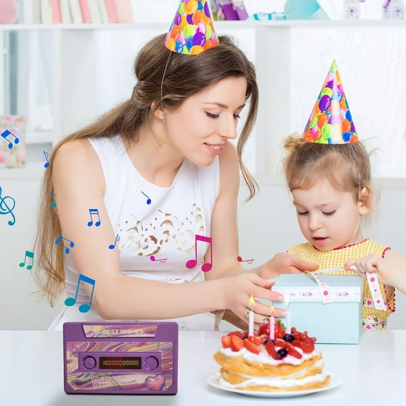 Kayannuo Recorded Tape Greeting Cards, Voice Recording Cassette Tape Gift,60 Seconds Sound Voice Music Recorder for Greeting Cards Birthday Message Recordings Card for Valentine's Day