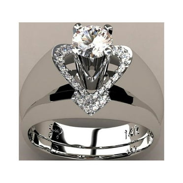 NUOKO Finger Ring New Ring Female Zircon Full Diamond Ring Set Diamond ...