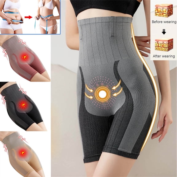 Kayannuo Shapewear Shorts Tummy Control Shapewear for Women Ladies Anion Comfortable Solid Color Large Size High Waist Warm Belly Hip Lift Panties Shaping Pants Maternity Shapewear Shorts