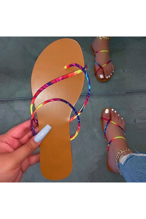 Shoes for Women Summer Womens Fashion Women's Ladies Fashion Casual Pinch Open Toe Platforms Sandals Beach Shoes