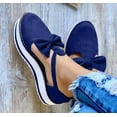 thumbnail image 1 of Kayannuo Shoes for Women Fall Clearance Women's Breathable Flat Round Toe Bowknot Buckle Strap Casual Single Shoes, 1 of 3