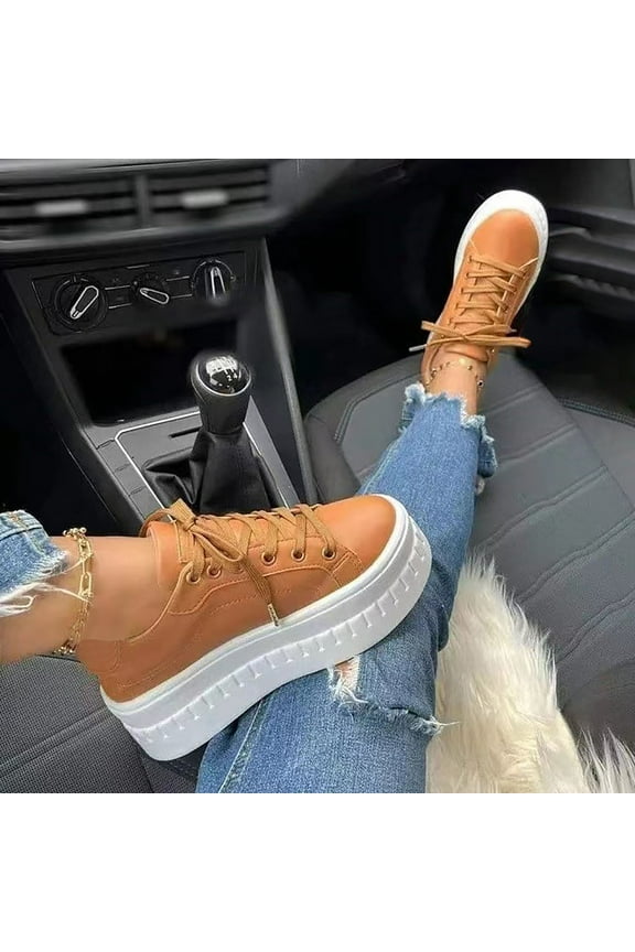 Shoes for Women Fall Women's Slip On Shoes Comfort Fashion Comfortable For Walking Sneakers Lace Up Shoes