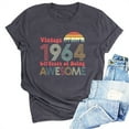 thumbnail image 1 of Kayannuo Short Sleeve Womens Tops Graphic Tees Women Valentine's Day 1964 Vintage Shirt For Women 60th Birthday Gifts 1964 Birthday Gifts Idea Retro Short Sleevel T Shirts Party Tops Tees, 1 of 4