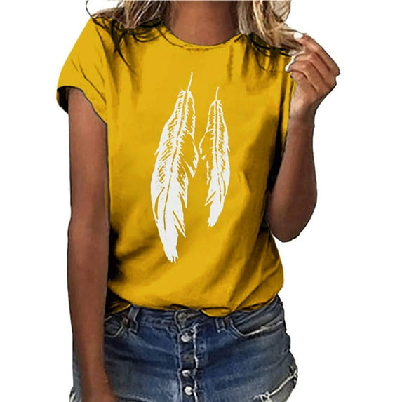Kayannuo Short Sleeve Womens Tops Graphic Tees Women Valentine's Day Womens Work Tops Girls Short Sleeve Out Blouse Funny Print Shirt T-Shirt Tops