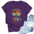 thumbnail image 1 of Kayannuo Short Sleeve Womens Tops Graphic Tees Women Valentine's Day 1984 Vintage Shirt For Women 40th Birthday Gifts 1984 Birthday Gifts Idea Retro Short Sleevel T Shirts Party Tops Tees, 1 of 4