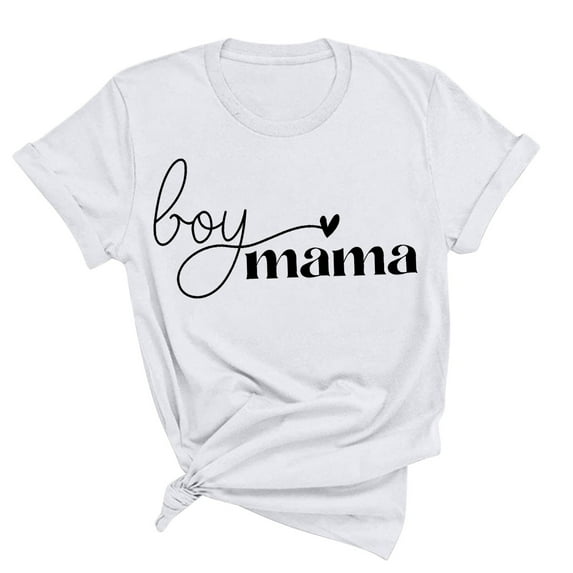 Kayannuo Short Sleeve Womens Tops Graphic Tees Women Valentine's Day Womens Fashion Print Tops Short Sleeve Out Blouse Funny Round Neck T-Shirt Tops