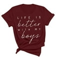 thumbnail image 1 of Kayannuo Short Sleeve Womens Tops Graphic Tees Women Valentine's Day Womens Fashion Print Tops Short Sleeve Out Blouse Funny Round Neck T-Shirt Tops, 1 of 3