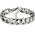 thumbnail image 1 of Kayannuo Christmas Stainless Steel 3.2mm Men Flat Bracelet Titanium Steel Hand Jewelry Gift Silver, 1 of 6
