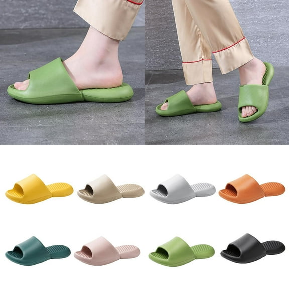 Kayannuo Summer Slippers for Women Women's House Slippers Indoor/Outdoor Couple Stepping On Feels Super Thick And Soft EVA Deodorant Slippers