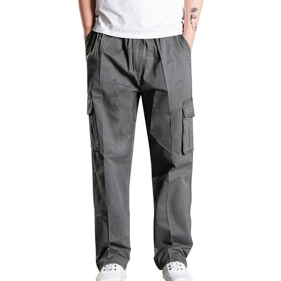 Kayannuo Sweat Pants for Men Spring Men's Casual Fashion Loose Plus Size Outdoors Sports Trousers Long Pants Green