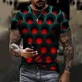 thumbnail image 1 of Kayannuo Tee Shirts for Men Shirts for Men Valentine's Day Men's Unisex Daily T Shirt Print Graphic Prints Print Long Sleeve Tops Casual Bloue, 1 of 9