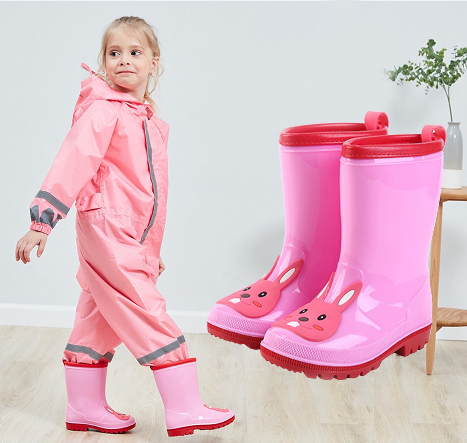 Kayannuo Toddler Rain Boots Clearance Kids Rain Boots Toddler Infant
