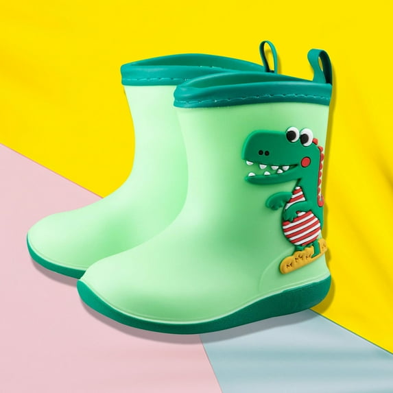 Kayannuo Toddler Rain Boots Kids Rain Boots Toddler Infant Kids Baby Girls And Boys Cute Dinosaur Rain