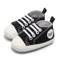 thumbnail image 1 of Kayannuo Toddler Shoes for Girls Baby Shoes Newborn Infant Baby Boys Girls Sandals Solid Canvas Anti-slip Soft Shoes (0-3 Months), 1 of 5