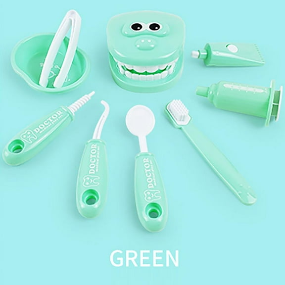 Kayannuo Toys Details Kids 9Pcs/set Pretend Play Toy Dentist Check Teeth Model For Doctors Play
