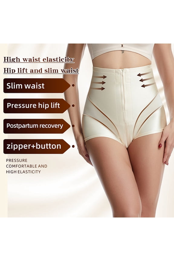 Underwear Women Christmas Women Postpartum Slimming Pants Closed Small Stomach Thin Legs Magical Body Shaping Lift Hip Shapewear Women Waist Closed Belly Pants Large Size White