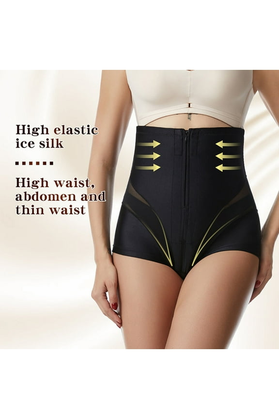 Underwear Women Christmas Women Postpartum Slimming Pants Closed Small Stomach Thin Legs Magical Body Shaping Lift Hip Shapewear Women Waist Closed Belly Pants Large Size Black