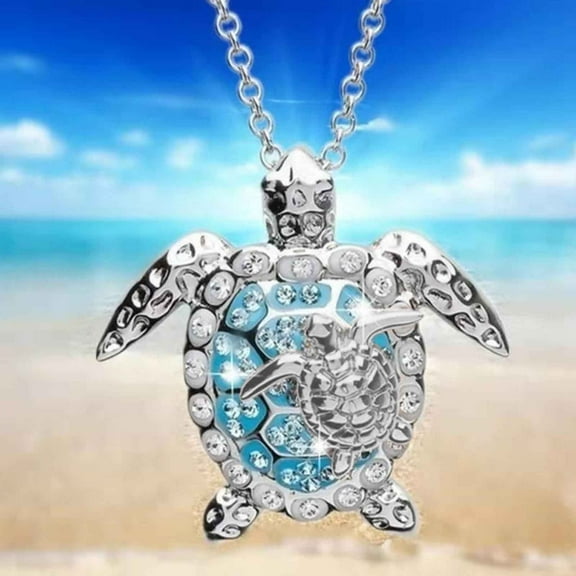 Kayannuo Valentines Day Gifts Ladies Necklace Two Tone Turtle Animal Necklace Jewelry Necklace