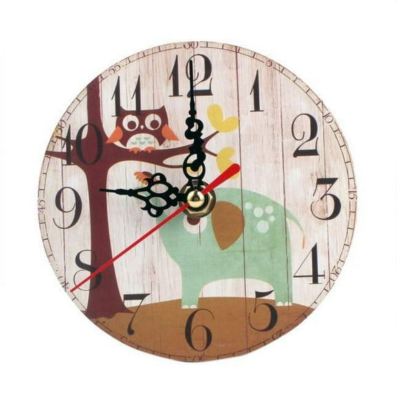Kayannuo Vintage Style Silent Antique Wood Wall Clock G