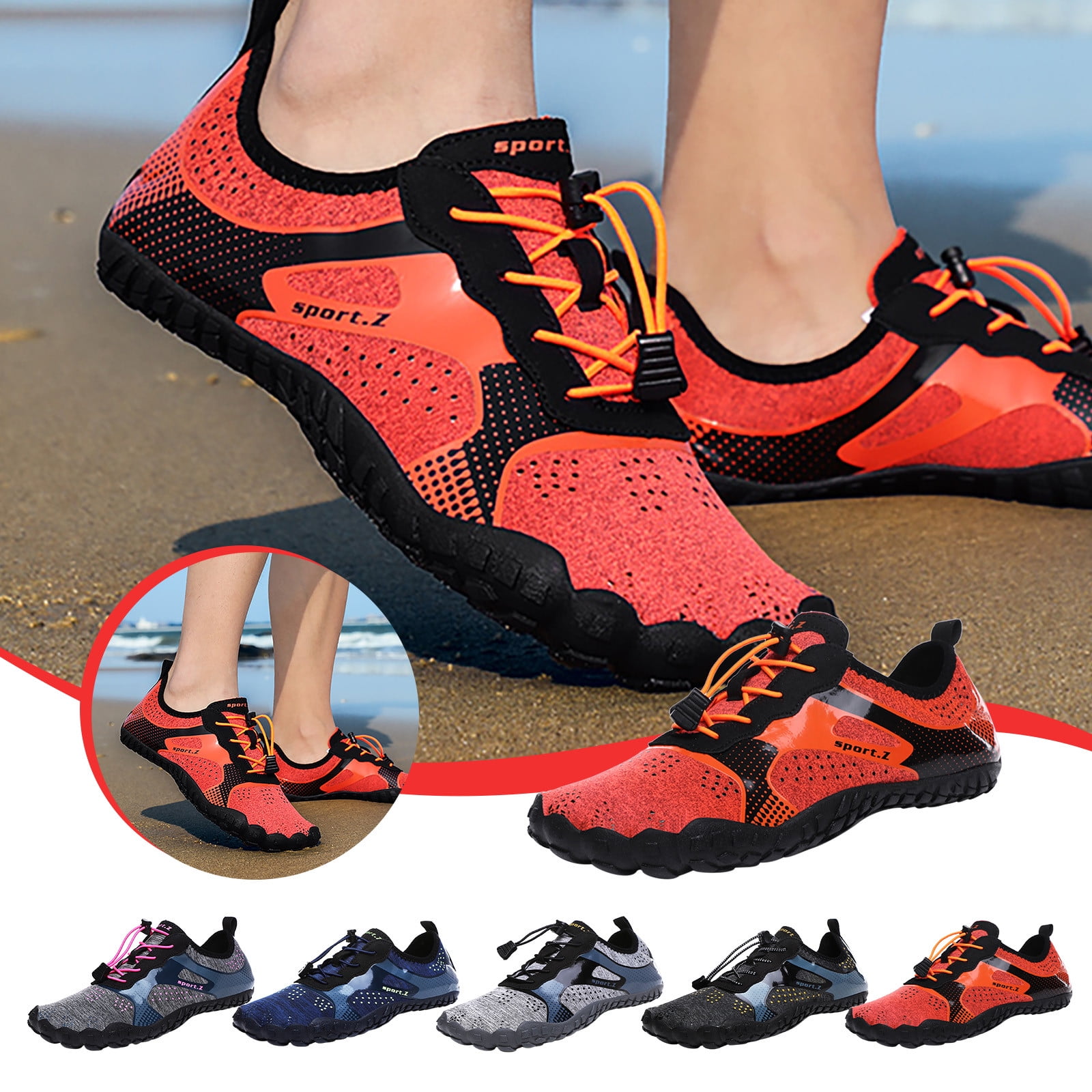 Kayannuo Water Shoes Mens Womens Quick-Dry Lightweight Barefoot ...