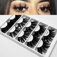 thumbnail image 1 of Apmemiss Wholesale 5Pairs Natural Long Thick Black False Eyelashes Charming Eye Lashes Makeup, 1 of 2