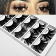 thumbnail image 1 of Apmemiss Wholesale 5Pairs Natural Long Thick Black False Eyelashes Charming Eye Lashes Makeup, 1 of 2
