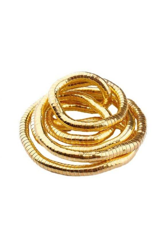 Snake 6x900mm Golden Color Hinge Necklace Women's Wrap Necklace Flexible Random Shape Cool Snake Chain Home Decor