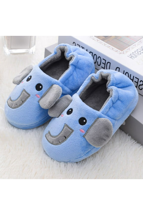 Winter Slippers for Kids Indoor Toddler Cotton Slippers Toddler Infant Kids Baby Warm Shoes Boys Girls Soft-Soled Slippers