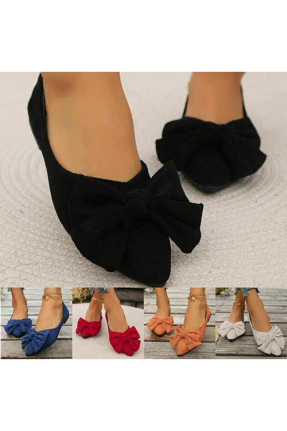 Women's Flats Dressy Pointed Toe Comfortable Bowknot Ballet Flats Shoes
