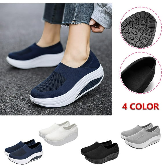 Kayannuo Women's Hands Free Slip on Walking Shoes Lightweight Comfortable Tennis Casual Non Slip Workout Sneakers Loafers